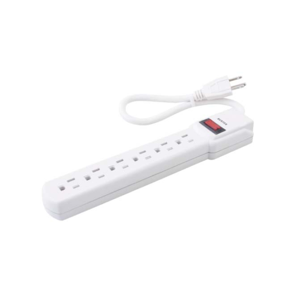 Multicontacto con cable 30 cm. 6 tomas