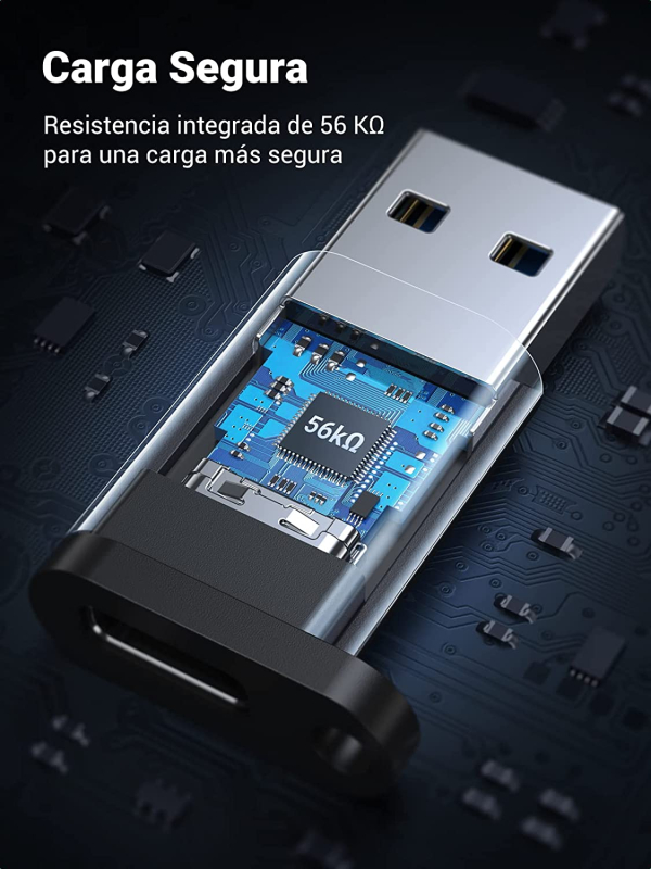 Adaptador UGREEN USB 3.0 a USB-C 3.1 Tipo C - Carga Rápida y Transferencia de Datos 5 Gbps - Imagen 11